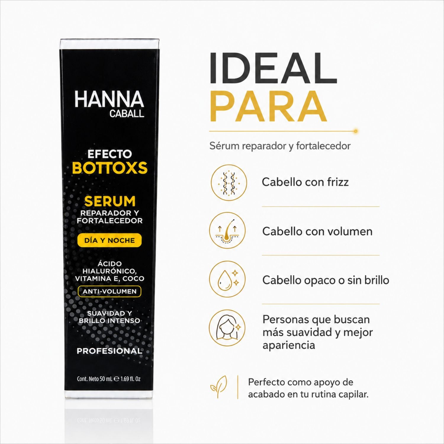 Hanna Caball Sérum Reparador Anti-Frizz 60 ml