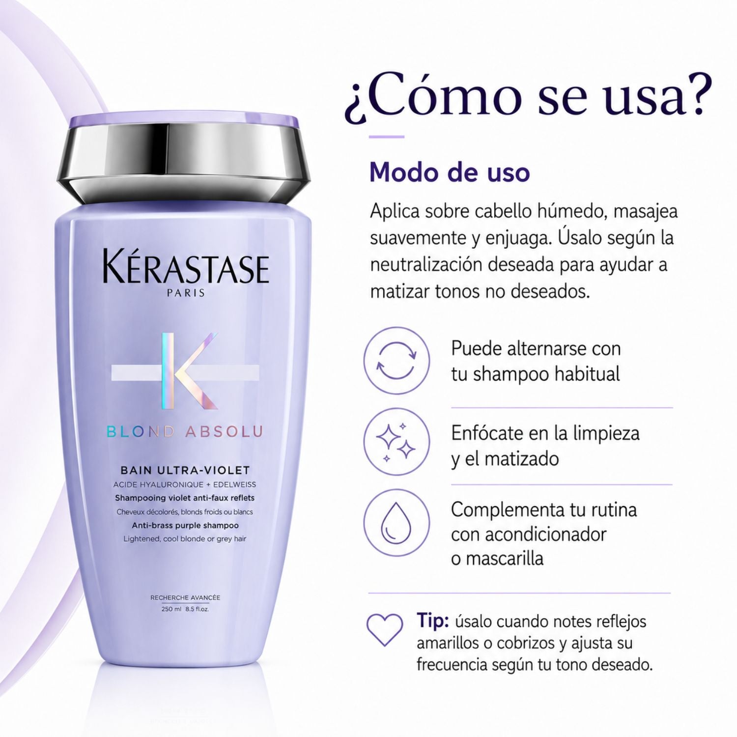 Pack Kérastase Blond Absolu Línea Completa - Kérastase Blond Absolu Bain Ultra-Violet 250 ml
