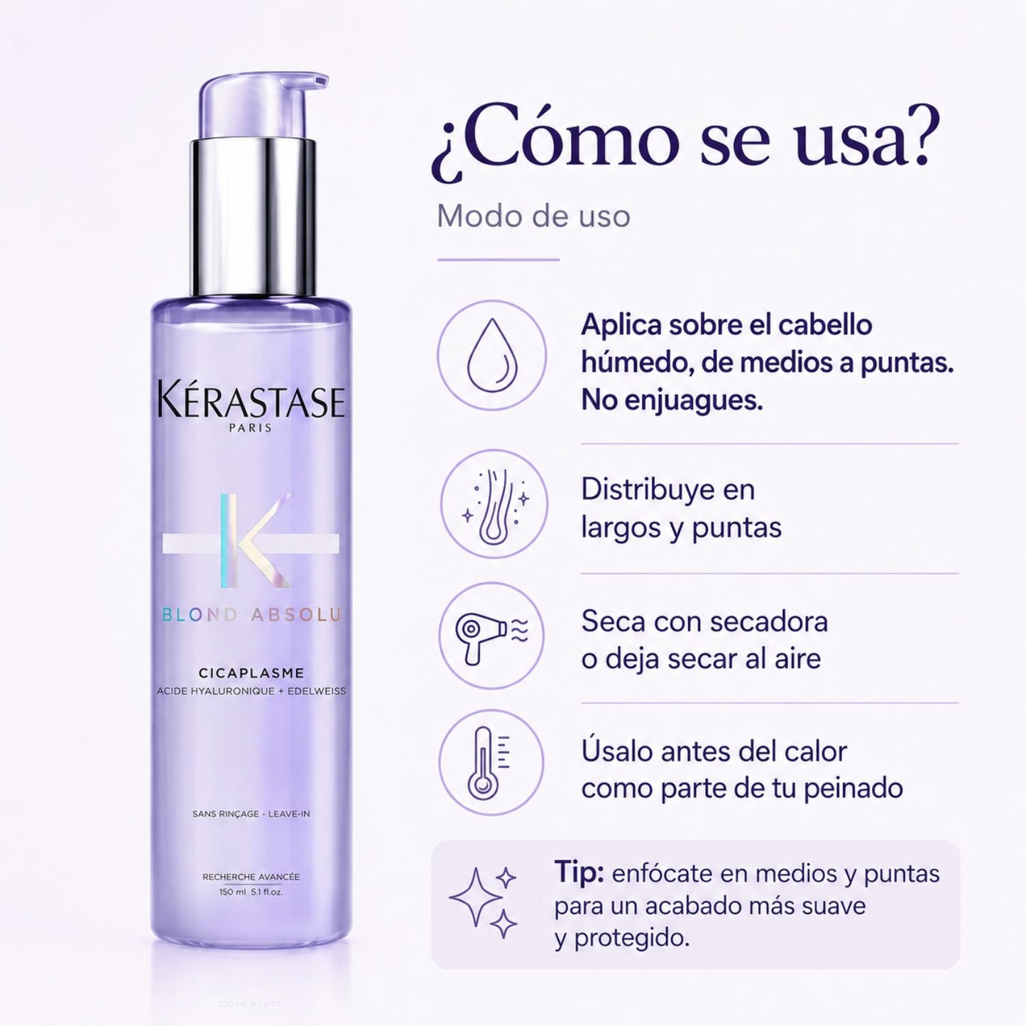 Kérastase Blond Absolu Cicaplasme Crema sin enjuague termo protectora para rubios 150 ml