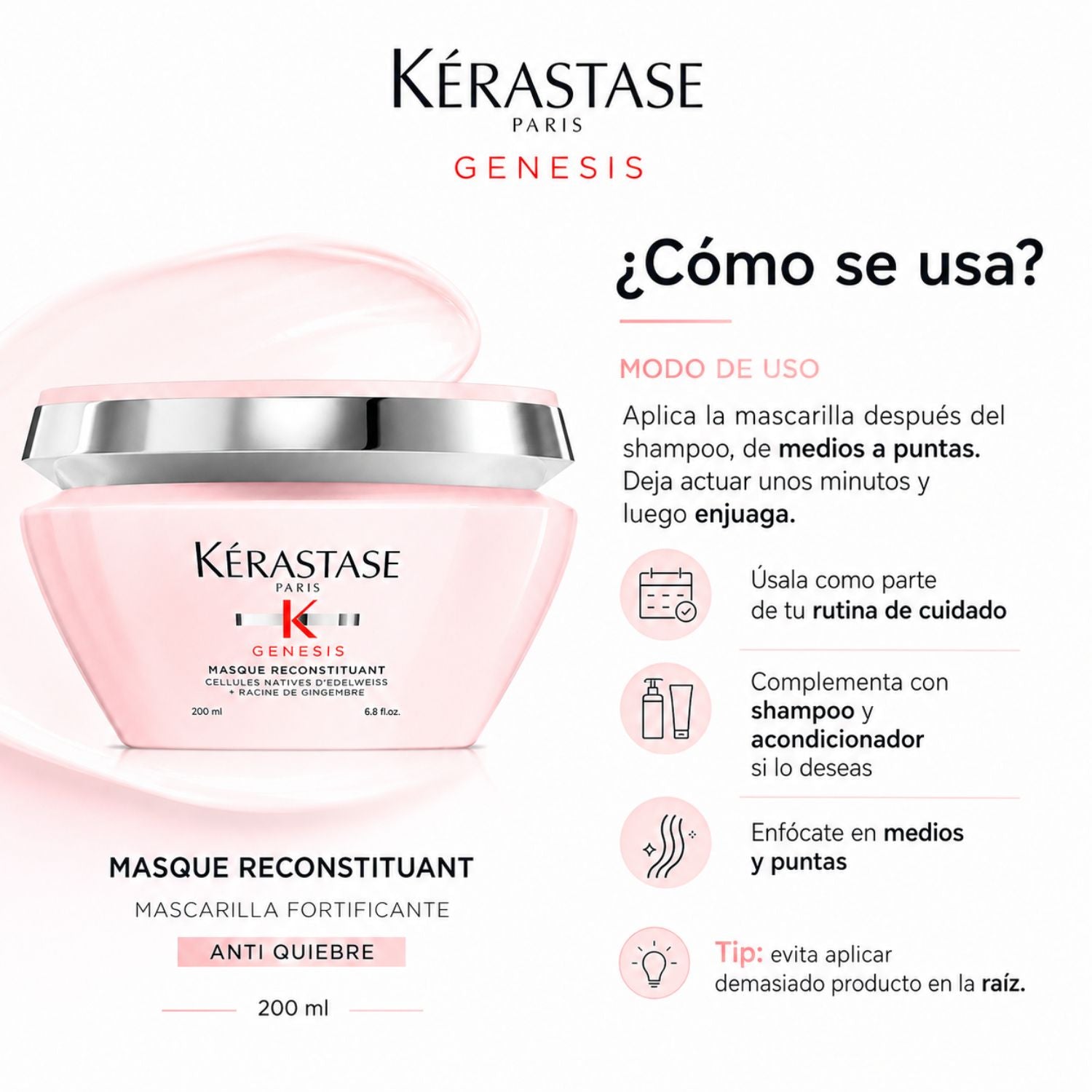 Pack Kérastase Genesis Línea Completa - Kérastase Genesis Masque Reconstituant 200 ml