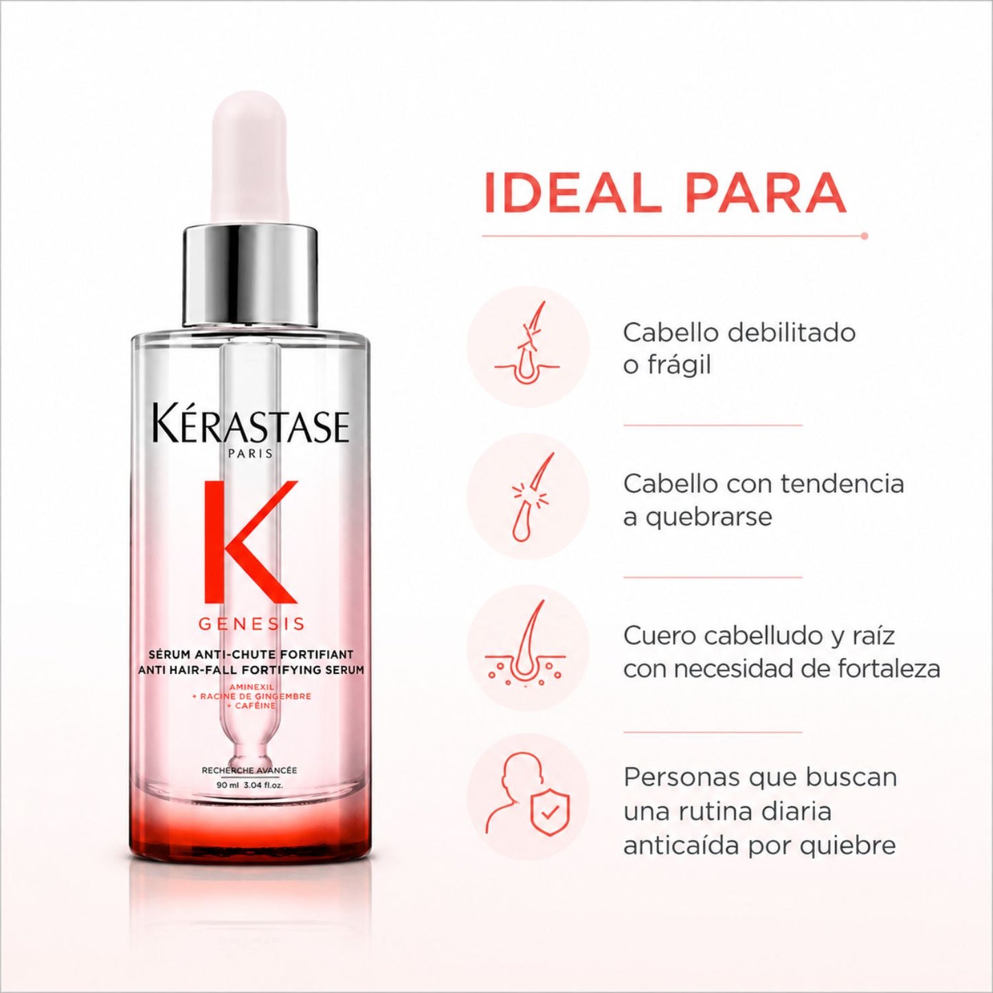 Kérastase Genesis Sérum Fortifiant tratamiento anticaída por quiebre 90 ml