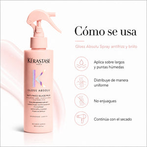 Pack Kérastase Gloss Absolu Línea Completa - Kérastase Gloss Absolu Spray Glaze Milk 190 ml