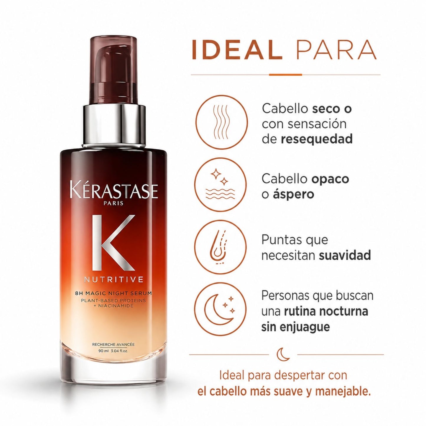 Kérastase Nutritive 8H Magic Night Serum sérum nocturno sin enjuague cabello seco 90 ml