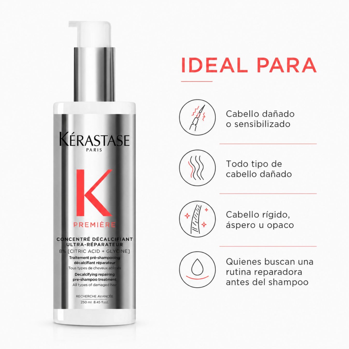 Kérastase Première Concentré Décalcifiant Lotion pre shampoo reparador 250 ml