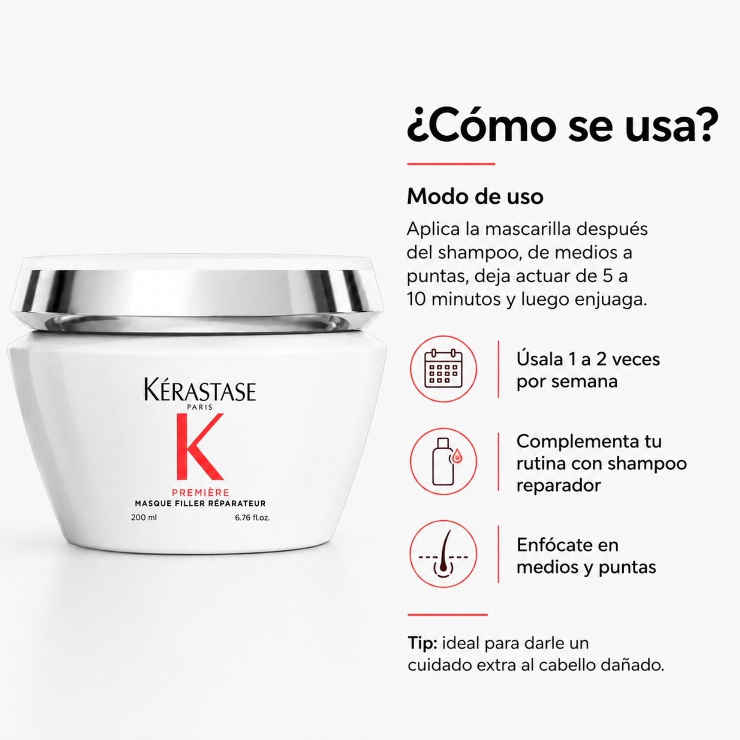 Pack Kérastase Première Línea Completa - Kérastase Première Masque Filler Réparateur 200 ml