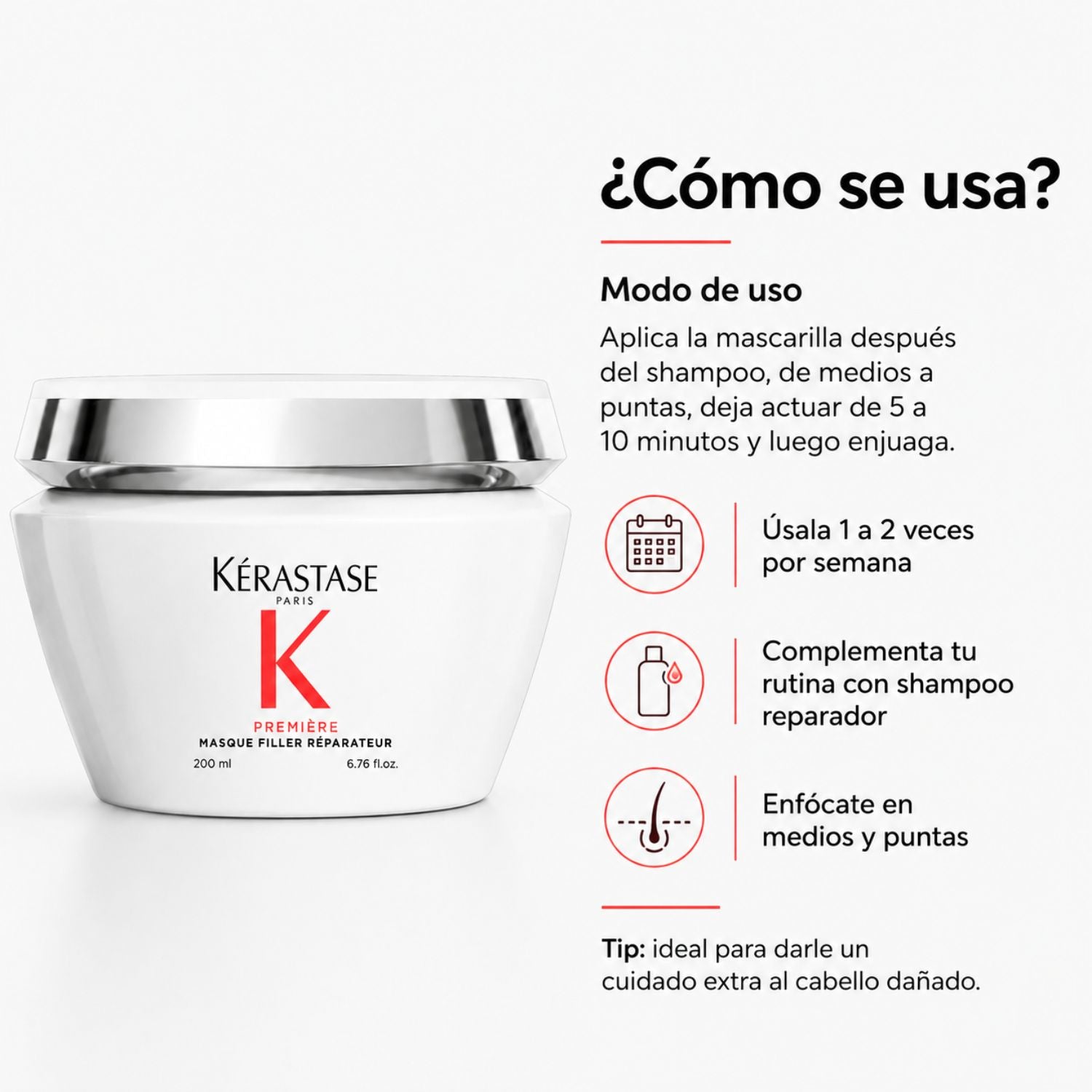 Pack Kérastase Première Línea Completa - Kérastase Première Masque Filler Réparateur 200 ml
