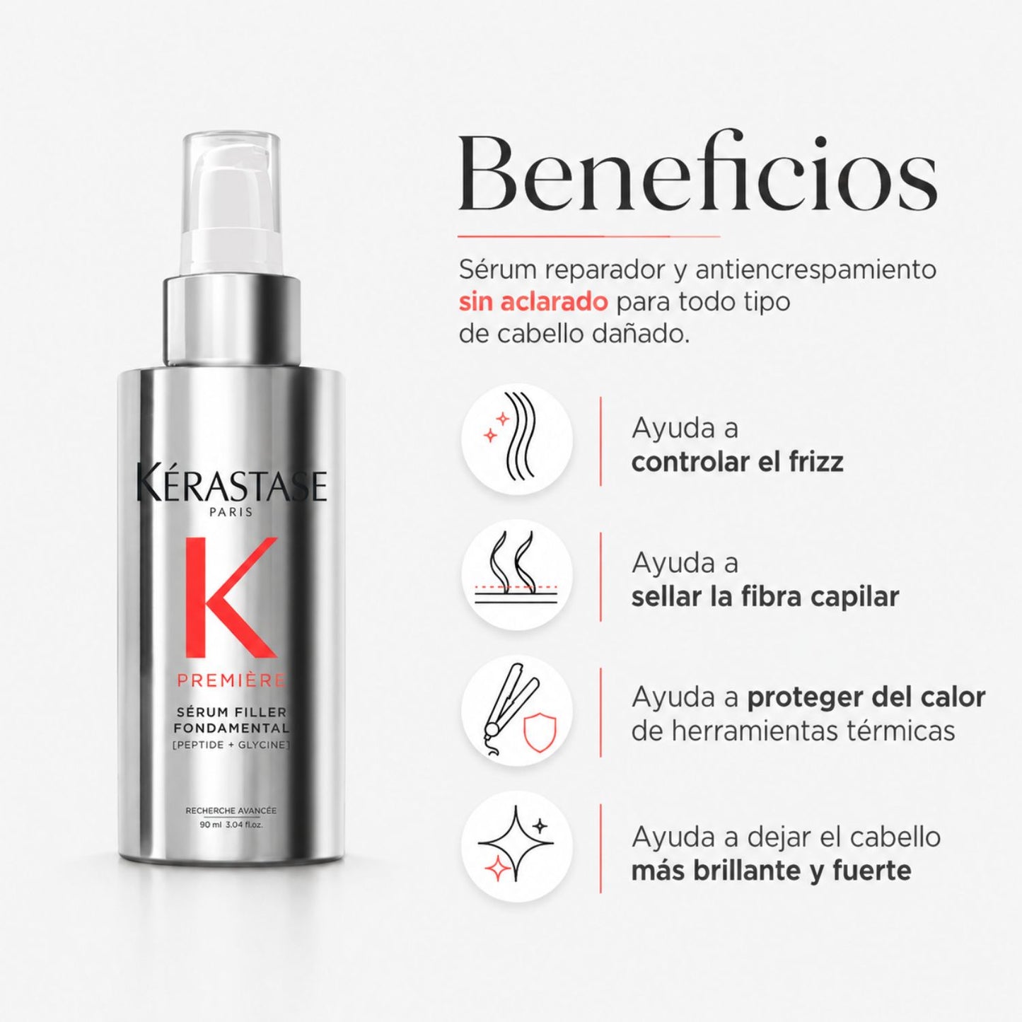 Kérastase Première Sérum Filler Fondamental sérum antifrizz protección calor 90 ml