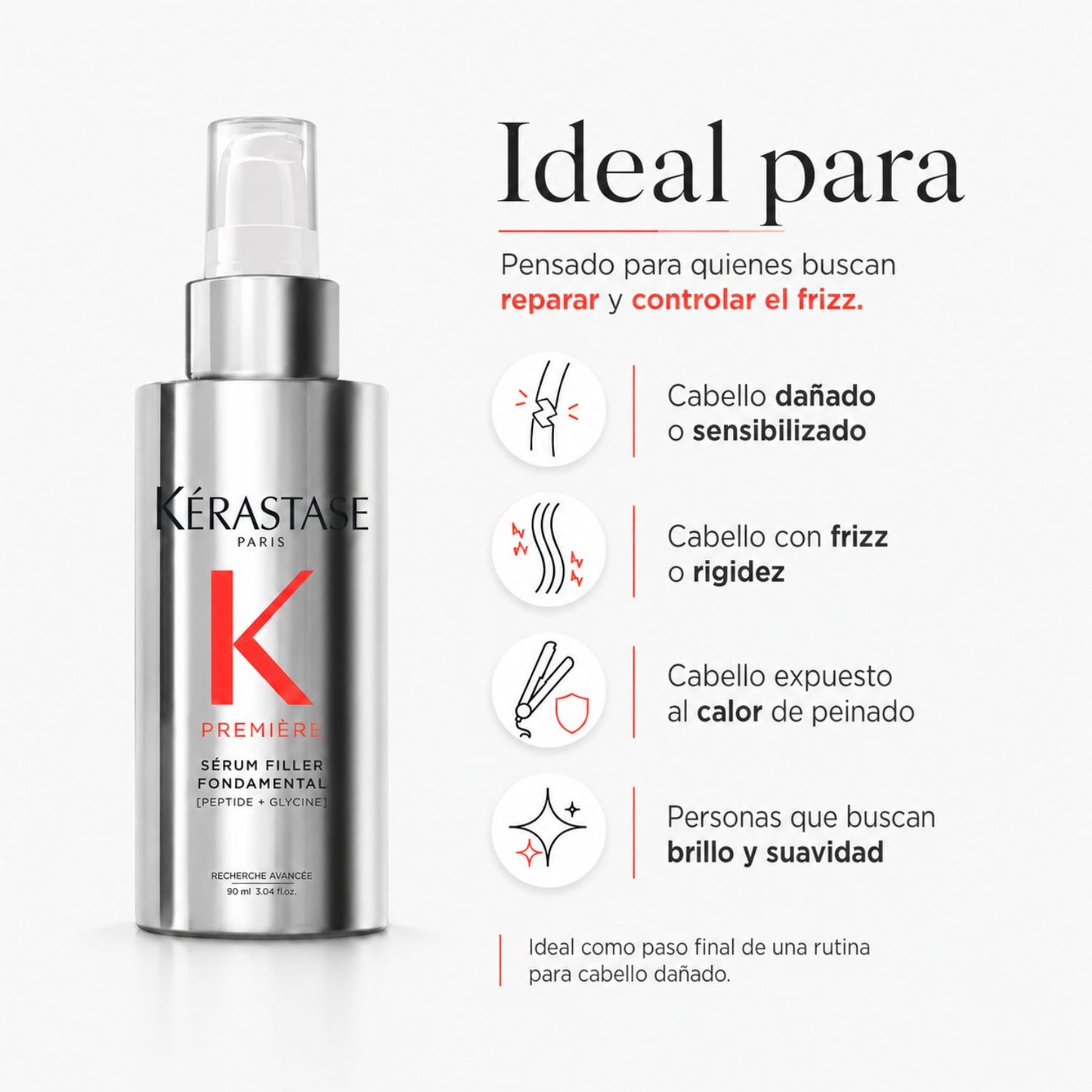 Kérastase Première Sérum Filler Fondamental sérum antifrizz protección calor 90 ml
