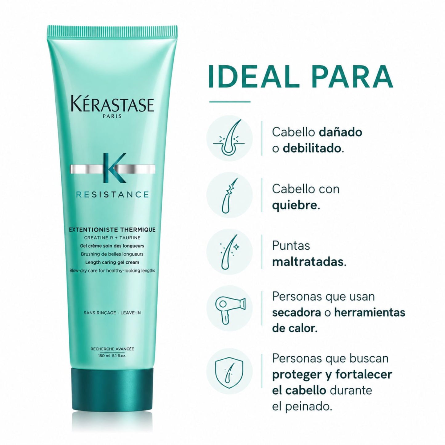 Kérastase Résistance Ciment Thermique Protector térmico reconstructor anti quiebre 150 ml