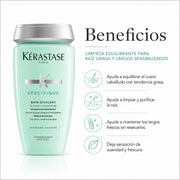 Pack Kérastase Spécifique A-Gras Línea Completa - Kérastase Spécifique Bain Divalent 250 ml