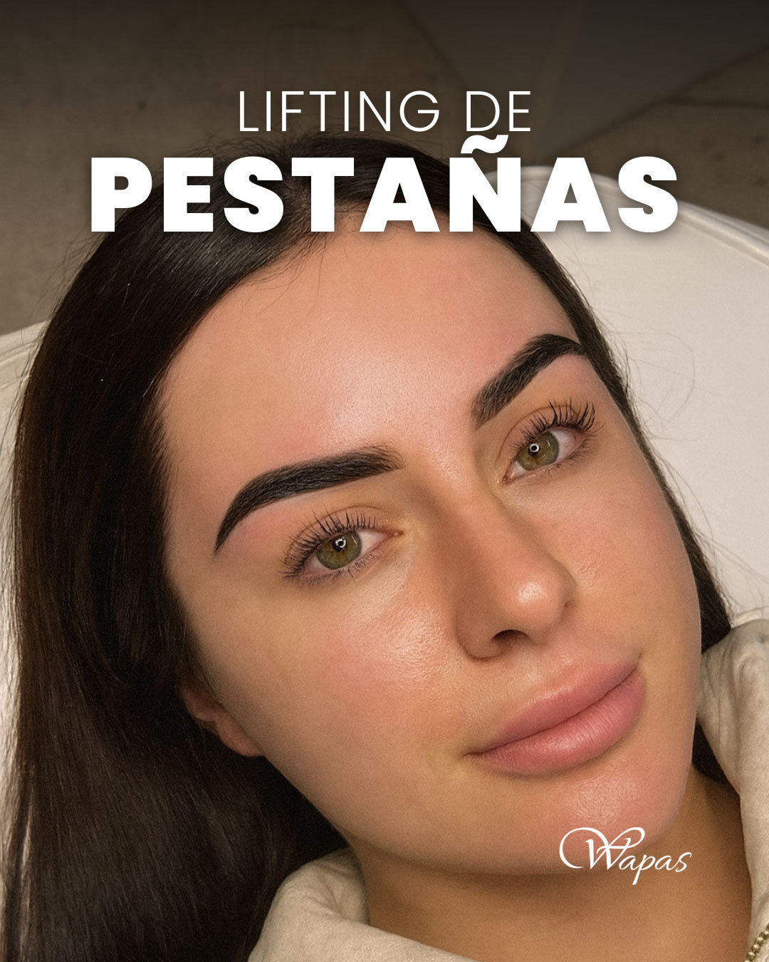 Lifting de pestañas con acabado natural en Wapas GCC, salón de belleza en San Isidro Lima Perú.