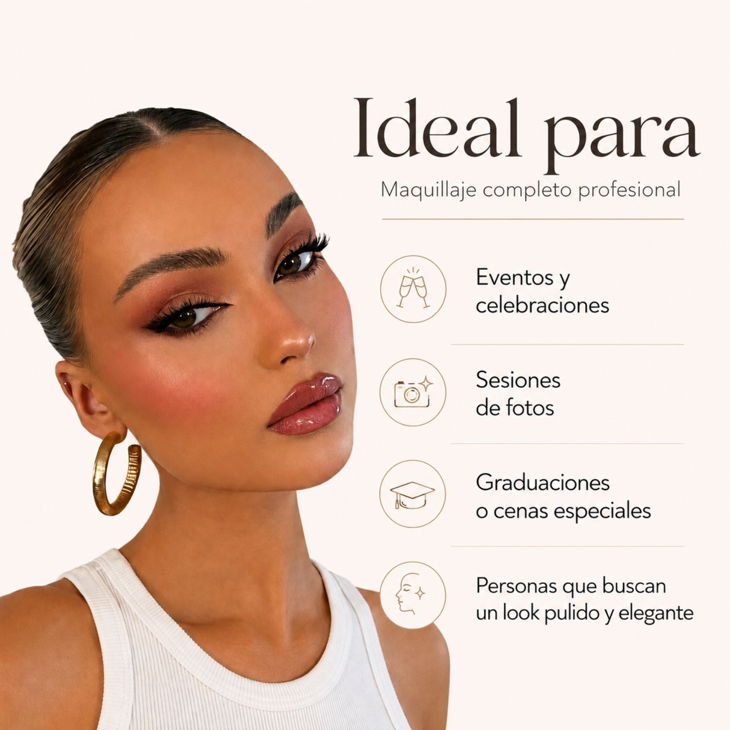 Maquillaje completo profesional en San Isidro Wapas ideal para ideal para reparación capilar y acabado profesional