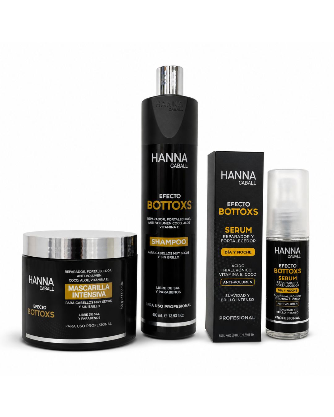 Hanna Caball Reparación Anti-Frizz Pack 3 Pasos con Sérum