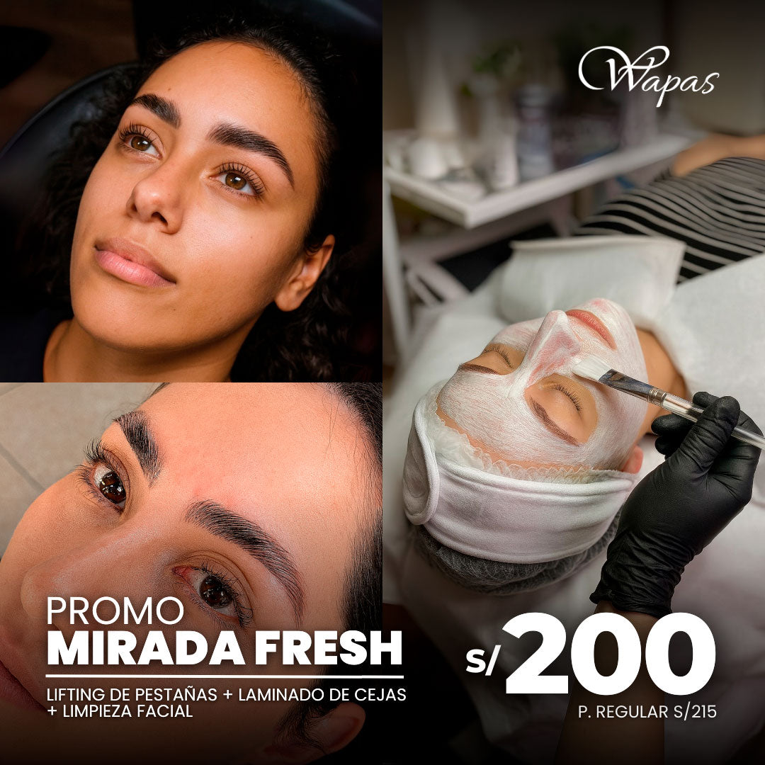 Promo Mirada Fresh Wapas: lifting de pestañas, laminado de cejas y limpieza facial en Lima
