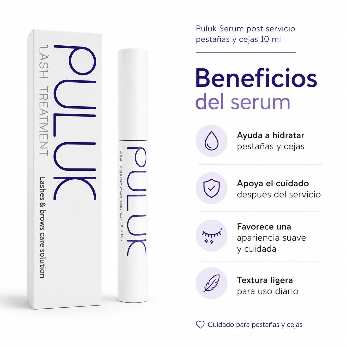 Puluk Serum post servicio pestañas y cejas 10 ml en San Isidro