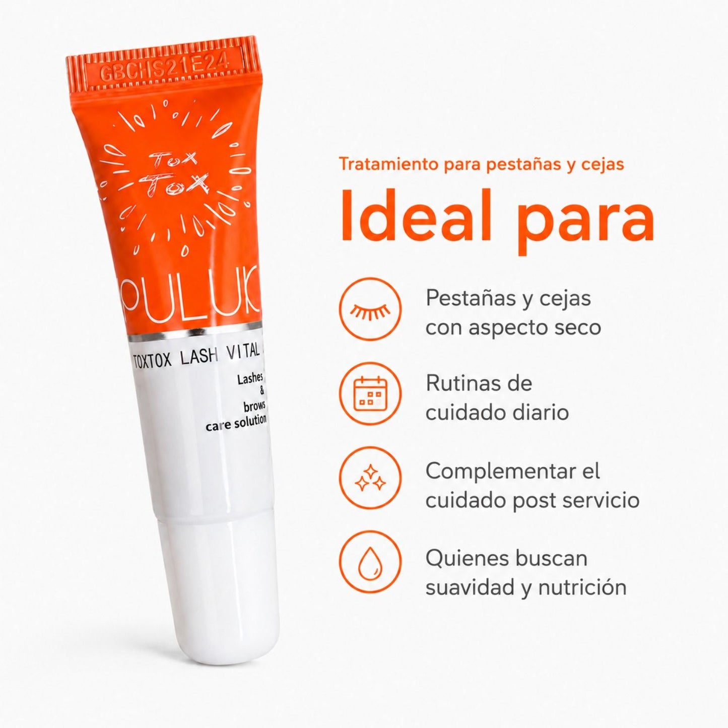 Puluk ToxTox Lash Vital 10 ml | Tratamiento para pestañas y cejas
