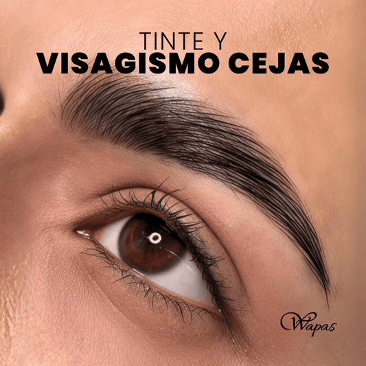 Tinte y visagismo de cejas en Wapas Salón (San Isidro, Lima, Perú): diseño de cejas según tu rostro y tinte para mayor definición y armonía facial.